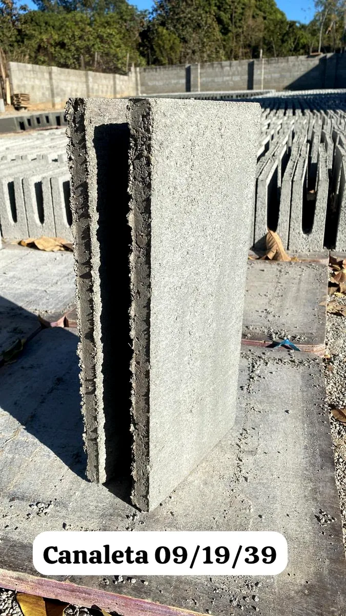 Canaleta de concreto 09 por 19 por 39